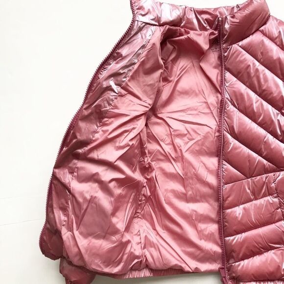 Zara pink iridescent puffer jacket EUC 10Y - Picture 3 of 5